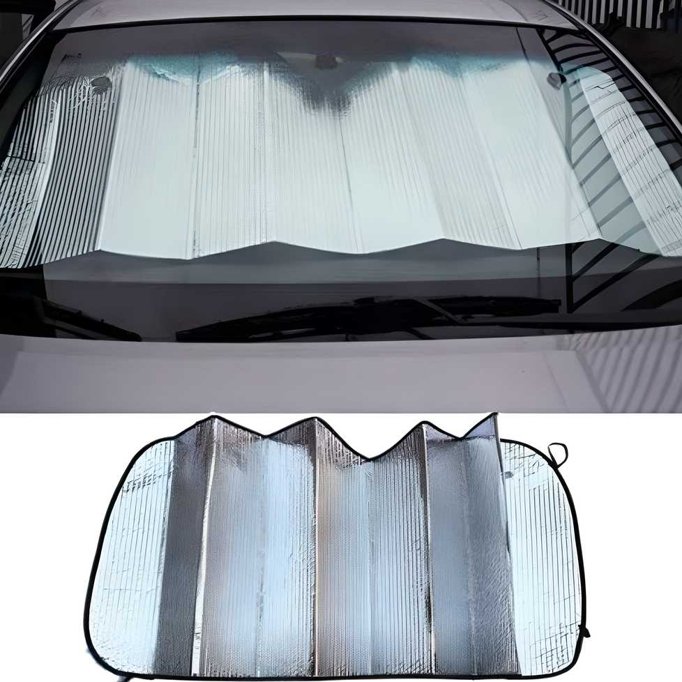 可折疊前擋風玻璃遮陽板-反光銀色