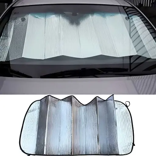 可折疊前擋風玻璃遮陽板-反光銀色